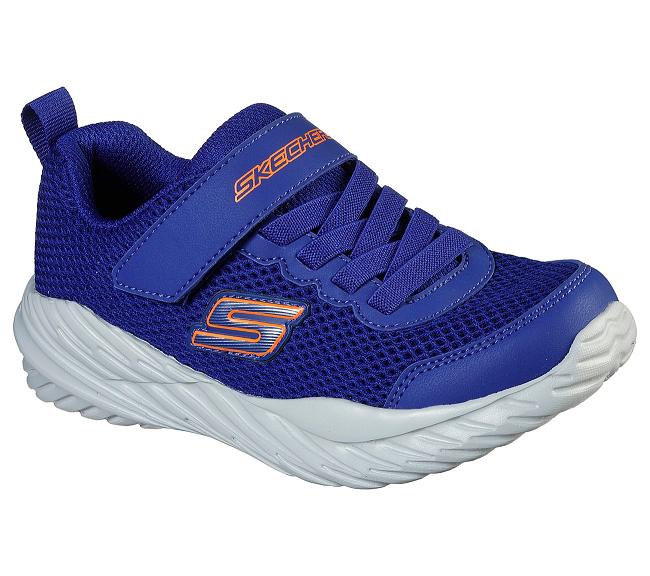 Zapatillas Skechers Con Velcro Niños - Nitro Sprint Azules WJILK5790